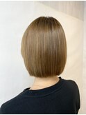 【GLOSS心斎橋】切りっぱなしボブ×髪質改善トリートメント