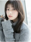 #14/切りっぱなしボブ/エアリーロング/美髪/ピンクブラウン/郡山