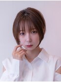 20代30代大人かわいい丸みショート顔まわりレイヤー前髪髪質改善