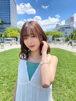 アイビー(ivy)&nbsp;ふんわりミディナチュラルウェーブ前髪あり20代30代40代