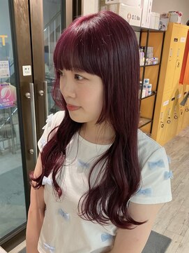 コワファースト長崎シャンプーボーイ 2nd(COIFF1RST 長崎 SHAMPOO BOY) 長崎 ケアブリーチ ピンクラベンダー ダブルカラー