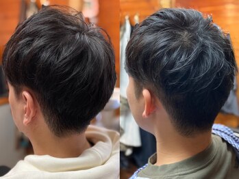 バーバータケオ(BAR BER TAKEO)の写真/全てに眉毛カットメニュー付!メンズカット＋シェービング＋ヘッドスパ4,700円!清潔感のある爽やかな印象に*