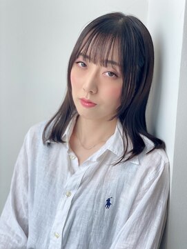 アルファ(Hair Salon alpha) 【ナチュラル×抜け感】オリーブベージュ×ミディアムヘア