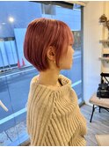 耳掛けショートボブ