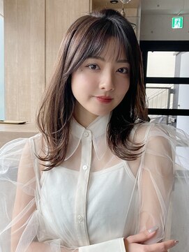 エトラ 渋谷店(etora) 小顔 前髪 レイヤーカット ホワイトグレージュ"