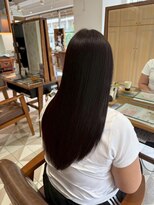 バブ バイネオリーブ(Bab by neolive)&nbsp;髪質改善カラー/ロング/ブルーブラック/縮毛矯正