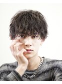 波巻きパーマメンズツイストスパイラルパーマツーブロック
