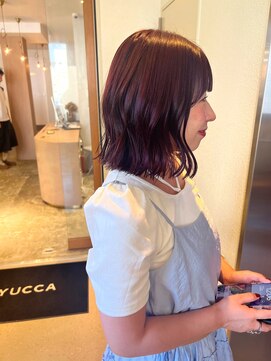 ユッカ 梅田(YUCCA) 【 YUCCA 】大人可愛い20代30代40代ミディアム/ラベンダーピンク