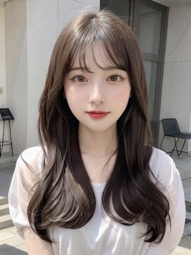 グロウ 恵比寿(grow) 韓国風ミルクティーグレージュカラーベージュブラウン