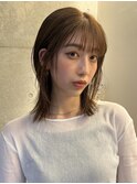 レイヤーカット/アッシュブラウン/ブラウンカラー
