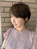 コール ネックス ザ サロン 表参道(COALL nex the salon)&nbsp;斜めバング グレージュカラー シルキーベージュ マッシュパーマ