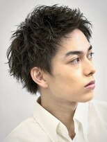 テン 心斎橋(tenn.)&nbsp;アクティブショートフェザーパーマルーズショートセンターパート