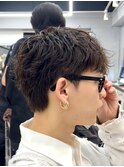 ルーズショートスパイキーショート短髪ツーブロック