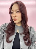 ワインレッド×くびれレイヤー