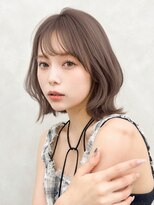 ロイ(Roi)&nbsp;大人かわいい/モーヴカラー/くびれボブ/シースルーバング/渋谷