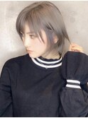 2025人気 フレンチボブ ショート ホワイトベージュ 前髪エクステ