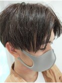 マスク×センターパート