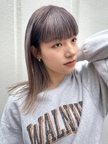 Aラインボブ/グラデハイライト/うる艶ラベンダー[東銀座/銀座]
