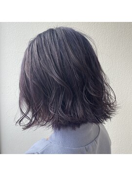 エワル(e'walu) 切りっぱなしボブ/ラベンダーカラー