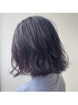 エワル(e'walu) 切りっぱなしボブ/ラベンダーカラー