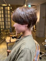 髪質改善と縮毛矯正の専門店 サンティエ(scintiller)&nbsp;大人可愛い20代30代40代小顔ワンサイドショートボブ丸み前下がり