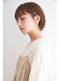 大人可愛い20代30代40代黒髪前下がりショートボブ丸みショート◎