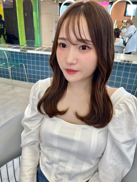 ロンドルーチェ 心斎橋(Lond luce) ダークアッシュ/ミディアムレイヤーカット［髪質改善/縮毛矯正］