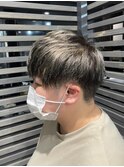 大人ハイライト外国人風立体感ユニセックスマニッシュショート