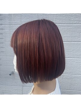 フェリアあべの(FERIA) 【天王寺/あべの】レッドカラー×ボブ