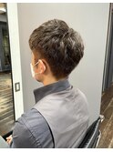 白髪ぼかしハイライト・イケオジ・メンズショート