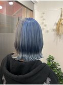 ツートン　シルバー×ライトブルー[錦糸町/錦糸町ブリーチ]