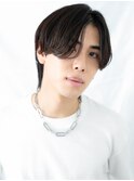 ネイビーブラック小顔セミウェットなコンマへアb新所沢