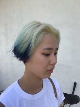 カミリー(Kamily) 【20代】ハイトーンカラー ブリーチ3回以上後に　ブルー