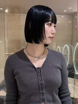顎ラインボブ/縮毛矯正/髪質改善ストレート
