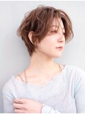 マロンベージュフェザーショートメルティカラー_59699
