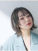 地毛ハイライト 外ハネぷっつりボブ【FIRST】宮島祐太