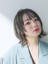 ファースト 吉祥寺(FIRST KICHIJOJI) 地毛ハイライト 外ハネぷっつりボブ【FIRST】宮島祐太
