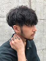 緩めスパイラルパーママッシュシャドウパーマ原宿30代