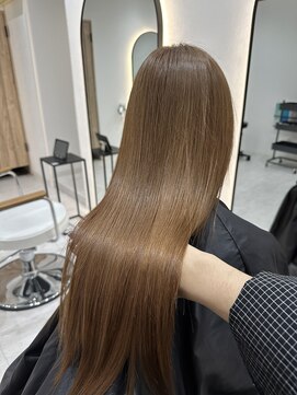 ジーナ 博多筑紫口(Zina) 髪質改善Tr×ブリーチなしナチュラルベージュ!【福田れん】