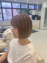 プランタン フォー ヘアー(printemps FOR HAIR) ハイライト×ブラウンミルクティー×ボブ