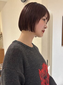 ヤイエ 青山店(yiye) 大人ボブ大人ショートボブ切りっぱなしボブ前髪あり前下がりボブ