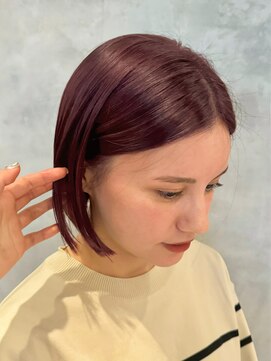 ガーデントウキョウ(GARDEN Tokyo) 暖色カラー/ブリーチなしダブルカラー/ボブ