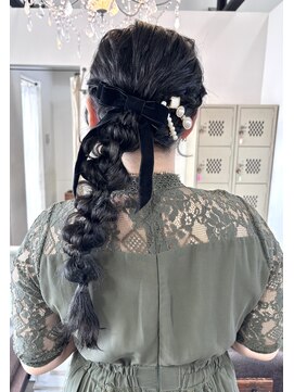 ヘアーブランドジン ヴェール(HAIR BRAND Jin Vert) サイド編み下ろし