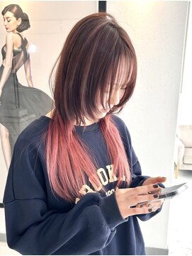 ヴィア 京都烏丸(Via) グラデーションカラー/グラデーションピンク/ロングウルフ