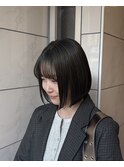 オリーブベージュ寒色暗髪透明感髪質改善トリートメント艶髪