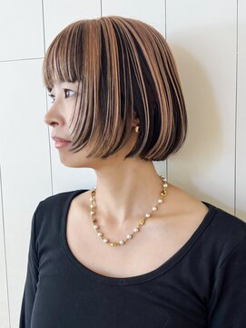 アルバム 銀座(ALBUM GINZA) 前髪カットボブミディアムブリーチ_ba574172