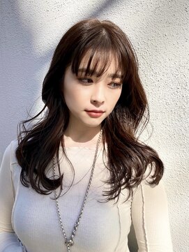 サンプラス(san+) 【マユコ】レイヤーカットくびれヘア小顔シースルーバング