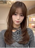 顔まわり顔周り前髪カットミディアムレイヤーロングレイヤー