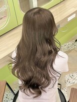 イオエ 西梅田(ioe) ブリーチなしカラー/髪質改善/ミルクティーベージュ/小顔ヘア