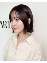 ハーツオオサカ(HE:ARTS OSAKA)&nbsp;シースルーバング韓国切りっぱなしボブ